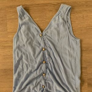 Francesca’s Boutique, light blue tank top with buttons